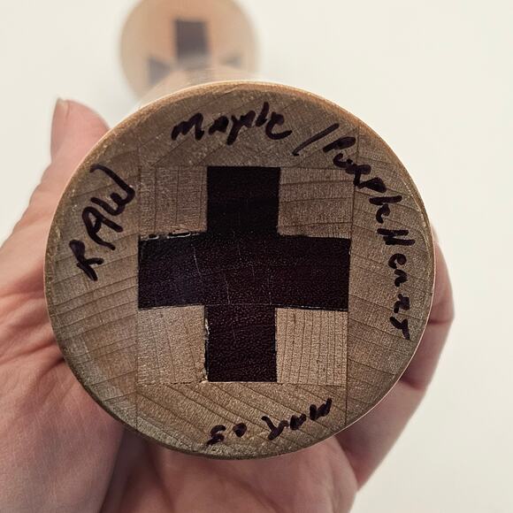 Vintage Mid-Century Modern Maple & Purpleheart Solid Wood Candlestick Holder - Picture 5 of 7